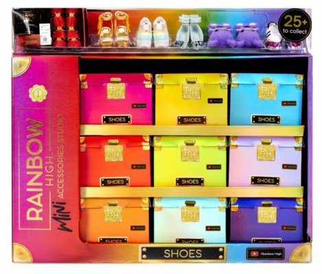 MGA Akcesoria  Rainbow High Buty display 27 sztuk