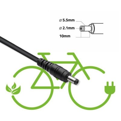 Qoltec Ładowarka do roweru skutera elektrycznego 36V | 42V | 2A | 5.5*2.1 | wodoodporna + kabel zasilający