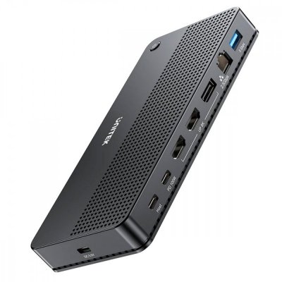 Unitek Stacja dokująca 13w1 USB-C, HDMI 2.1,DP 2.0,RJ45,10GBPs;D1104A01