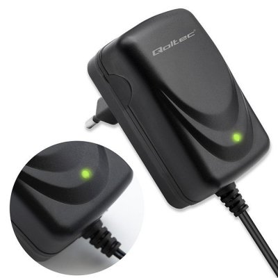 Qoltec Automatyczna ładowarka do akumulatora AGM GEL STD 12V | 1.5A |  Prostownik z sygnalizatorem LED