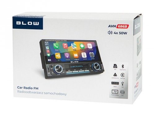 BLOW Radio samochodowe AVH-686B 2DIN 7 cali RDS MP3/USB/micro SD/BLUETOOTH
