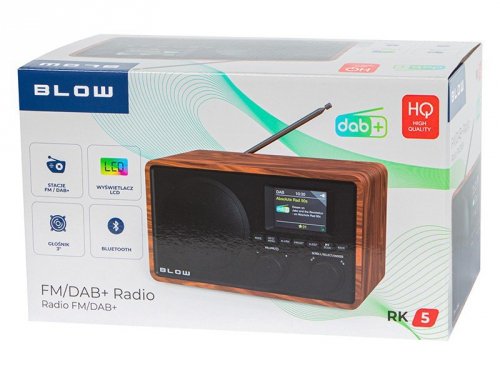 BLOW Radio przenośne RK5 BT FM/DAB+ kuchenne, czarne