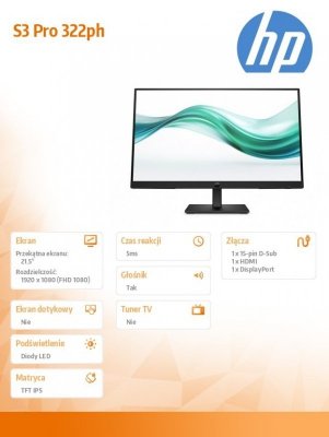 HP Inc. Monitor S3 Pro 322ph FHD MNTR  B0BN7UT#ABB