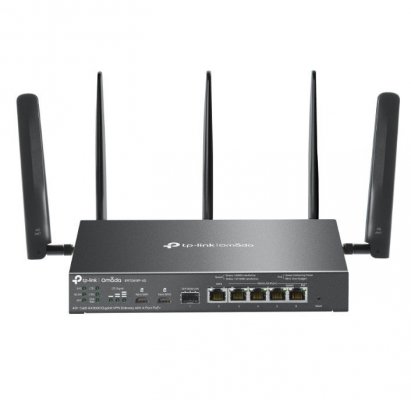 TP-LINK Brama sieciowa gigabitowa Omada 4G+ Cat6 AX3000 VPN with 4-Port PoE+PORT: 1× Gigabit SFP WAN/LAN Port, 1× Gigabit RJ45 WAN Port, 4× Gigabit WAN/LAN