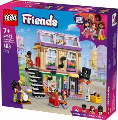 LEGO Klocki Friends 42653 Sklep muzyczny i mieszkanie