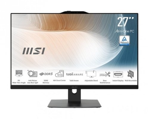 MSI Komputer All In One Modern AM272P 1M-1098EU WIN11PRO/ICore5/8GB/500GB/UMA/27&#039;&#039;/Blackk