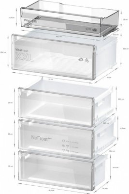 Bosch Chlodziarko-zamrażarka 70 cm KGN49OCAF Antracyt