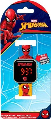 Kids Euroswan Zegarek LED z kalendarzem Spiderman