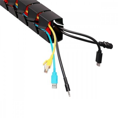 Maclean Organizer kabli, 1345mm czarno czerwony RS125