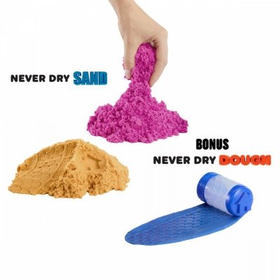 MGA Piasek kinetyczny Wonder Factory Never Dry Sand Bag, Pomarańczowy, czerwony