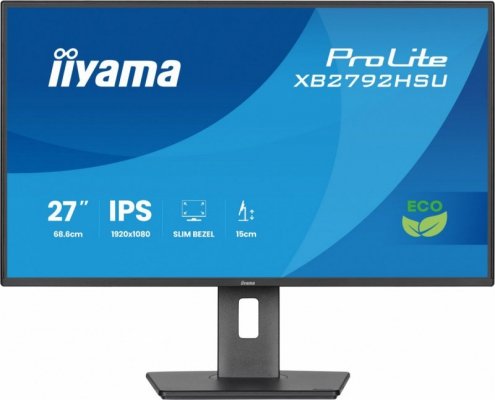 IIYAMA Monitor komputerowy  27 cali XB2792HSU-B1 IPS,FHD,HDMI,DP,120Hz,350cd,4ms,        cienkie ramki, 1500:1, ErP B, USB HUBx2