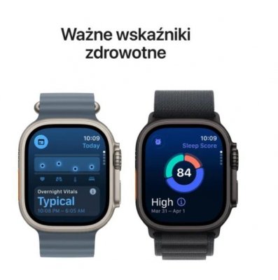 Apple Watch Ultra 3 GPS + Cellular, koperta 49 mm z tytanu w kolorze czarnym, opaska Alpine w kolorze czarnym - rozmiar M