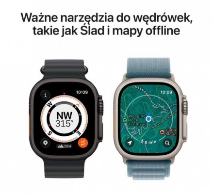 Apple Watch Ultra 3 GPS + Cellular, koperta 49 mm z tytanu w kolorze czarnym, bransoleta mediolańska z tytanu w kolorze czarnym - rozmiar M
