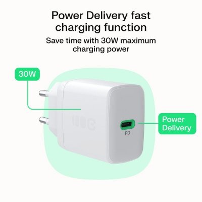 Green Cell Ładowarka sieciowa USB 30W 1x USB-C BIAŁA