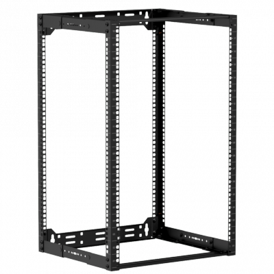 CAYMON OPR318A/B 19 cali in depth adjustable open frame rack - 18 unit - 300 ~ 450mm Black