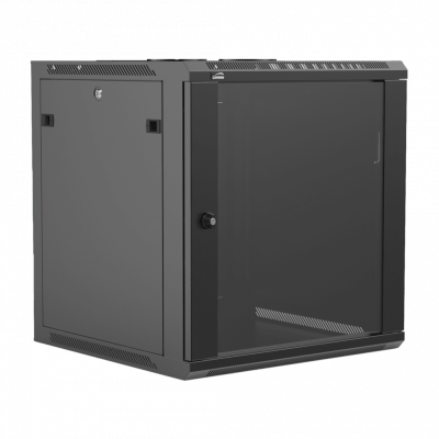 CAYMON WPR612R/B 19” wall mount rack - 12 units - 600mm depth - Removable back Black version