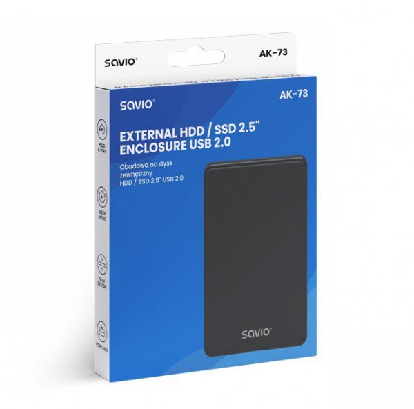 Savio Obudowa na dysk zewnętrzny HDD / SSD 2.5 cali USB 2.0 AK-73