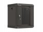 Szafa instalacyjna Rack Lanberg Wisząca 10 cali 6U 300x300 Drzwi przeszklone (flat pack) Czarna 