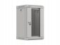 Szafa instalacyjna Rack Lanberg Wisząca 10 cali 9U 300x300 Drzwi Przeszklone (flat pack) Szara 