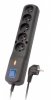 Lestar Listwa przeciwprzepięciowa LF-530WA, 3L EMI/RFI, 5,0m, czarna 