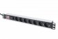 Digitus Listwa zasilająca PDU 19 cali RACK 7xSchuko, 2m 1xSchuko, 16A, wł./wył., zab.przepięciowe, aluminiowa 