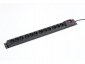 Armac Listwa przeciwprzepięciowa M12/16A Rack 19'' 1.5m czarna (12 gniazd) 