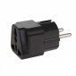 Maclean Adapter gniazdo UK na wtyk EU uniwersalny MCE155 Czarny 