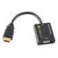 Techly Adapter HDMI męski na VGA żeński, czarny, 10cm 