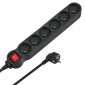 Maclean Listwa zasilająca 6g 3m MCE187 2300W czarna 