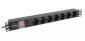 Lanberg Listwa zasilająca Rack PDU 19 cali 1U 10A 7X SCHUKO 2m czarny C14 