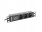 Lanberg Listwa zasilająca Rack PDU 10 cali 1U 3x 230V PL 2m 10A czarna C14 
