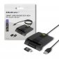 Qoltec Inteligentny czytnik chipowych kart ID SCR-0634 | USB typu C 