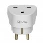 Savio Adapter podróżny, gniazdo UK wtyk EU AP-02 