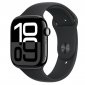 Apple Watch Series 10 GPS, koperta 46 mm z aluminium w kolorze onyksu z paskiem sportowym w kolorze czarnym - rozmiar M/L 