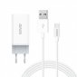 Savio Ładowarka sieciowa 65W GaN LA-07 z kablem USB-A-USB typ C 1m, biała 