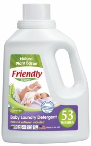 Friendly Organic, Płyn do prania ubranek dziecięcych Lawendowy, 1567 ml, 53 prania