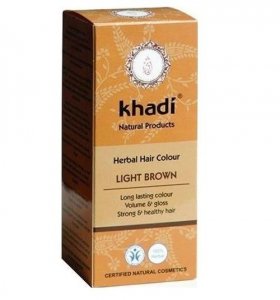 Khadi - Herbal Hair Colour henna do włosów Jasny Brąz 100g