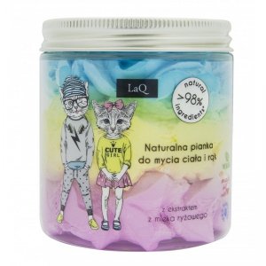 LaQ - Naturalna pianka do mycia ciała i rąk o zapachu gumy balonowej z ekstraktem z mleka ryżowego 250ml