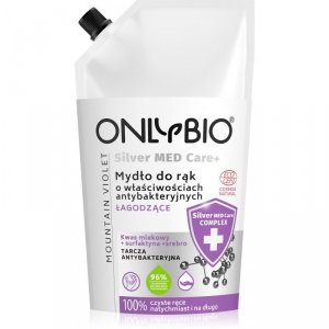 Onlybio - Silver Med Care+ łagodzące mydło do rąk o właściwościach antybakteryjnych Refill 500ml