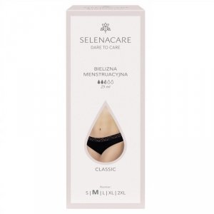 Selenacare - Classic bielizna menstruacyjna Czarna M 25ml