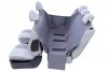 Kardiff mata Anti Slip z Bokami M 133x157cm Popielata