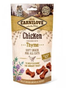 Carnilov Soft Snacks Chicken enriched with Thyme 50g miękkie przysmaki z Kurczakiem i tymiankiem dla Kota wspiera układ moczowy