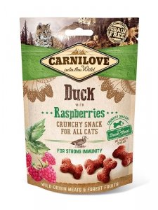 Carnilove Crunchy Duck with Raspberries 50g chrupiący przysmak z Kaczką i Malinami dla Kota