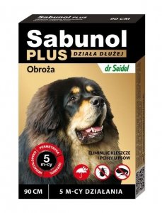 Sabunol Plus Obroża 90cm Czarna przeciw Kleszczom i Pchłom dla psa