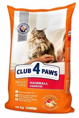 Club4Paws Hairball Control 14kg sucha karma dla kota z formułą odkłaczającą