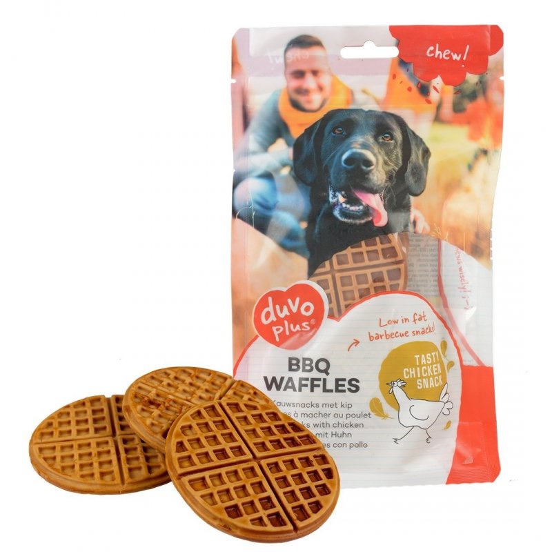 DUVO+ BBQ waffles 270g/8szt. 7,6cm Przysmak dla psa Wafle z kurczakiem