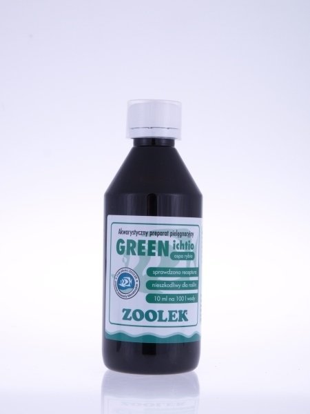 Zoolek Green Ichtio butelka 250ml (B) higieniczne warunki w akwariach słodkowodnych