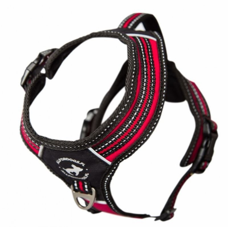 All For Dogs Szelki 3xSport Czerwone rączka i 3 zapięcia