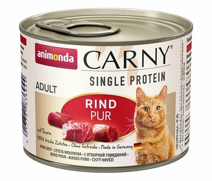 Animonda Carny Single Protein Wołowina 200g puszka Mokra karma dla Kotów