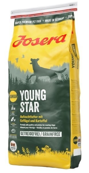 Josera Young Star 15kg bezzbożowa sucha karma z Drobiem dla szczeniąt i młodych psów
